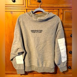 EUC ZARA HOODIE, size small with elbow detail